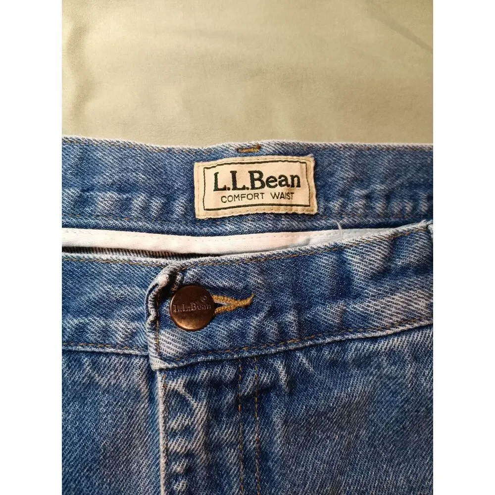 LL Bean Jeans Men’s Size 38x29 Lot of 2 Blue Denim Relaxed Fit Straight Leg VTG